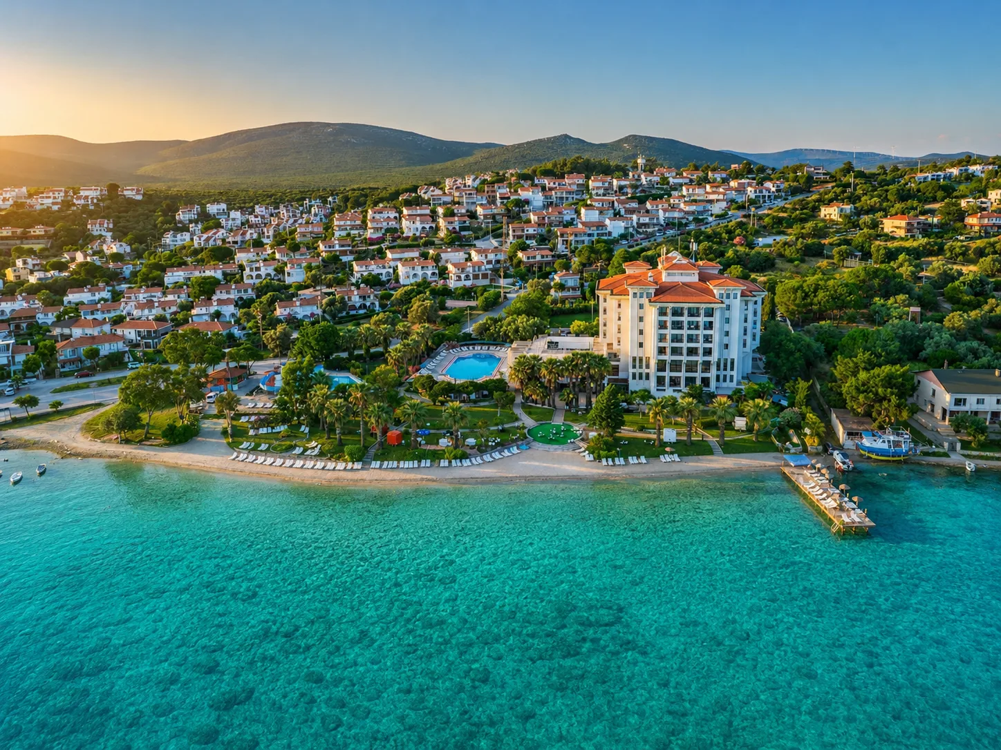 Muup Resort iskele ve kıyı havadan görünüm