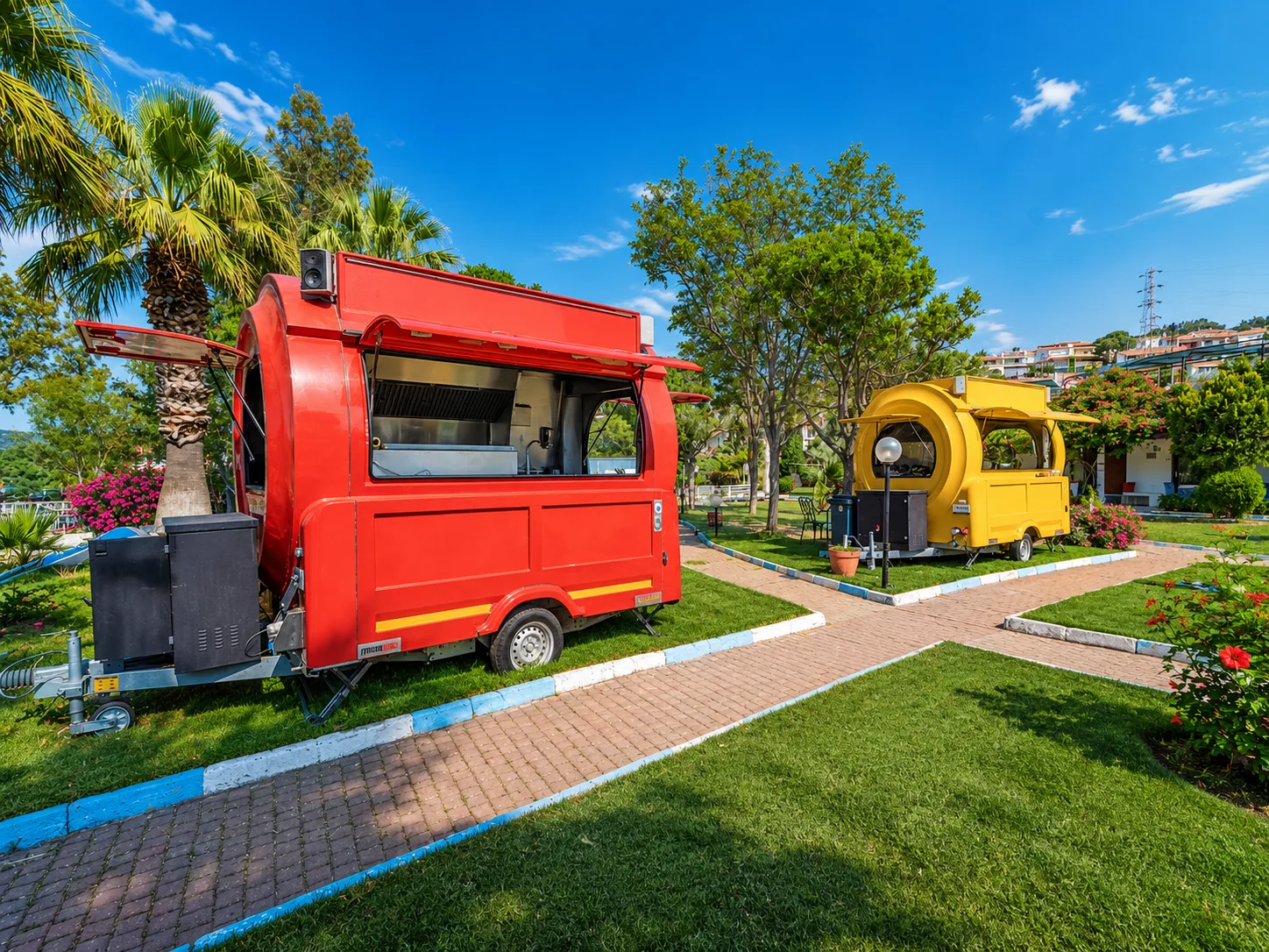 Muup Resort gündüz sahil şezlongları